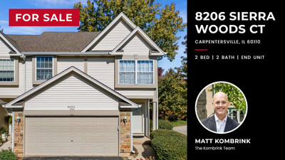 8206 Sierra Woods Ct, Carpentersville IL | End Unit Townhome for Sale in Sierra Woods