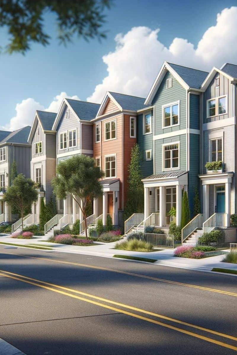 Image of a row of townhouses