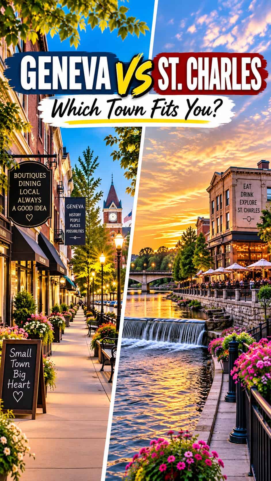 Geneva vs St Charles Illinois which town fits you