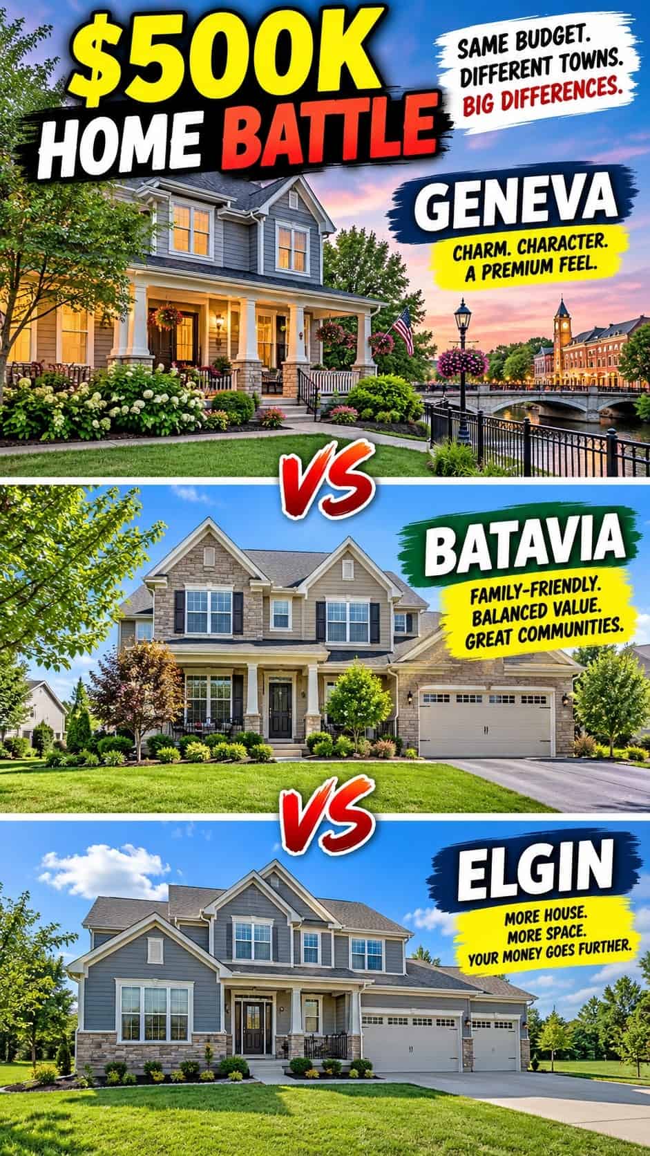 What 500K buys in Geneva vs Batavia vs Elgin Illinois