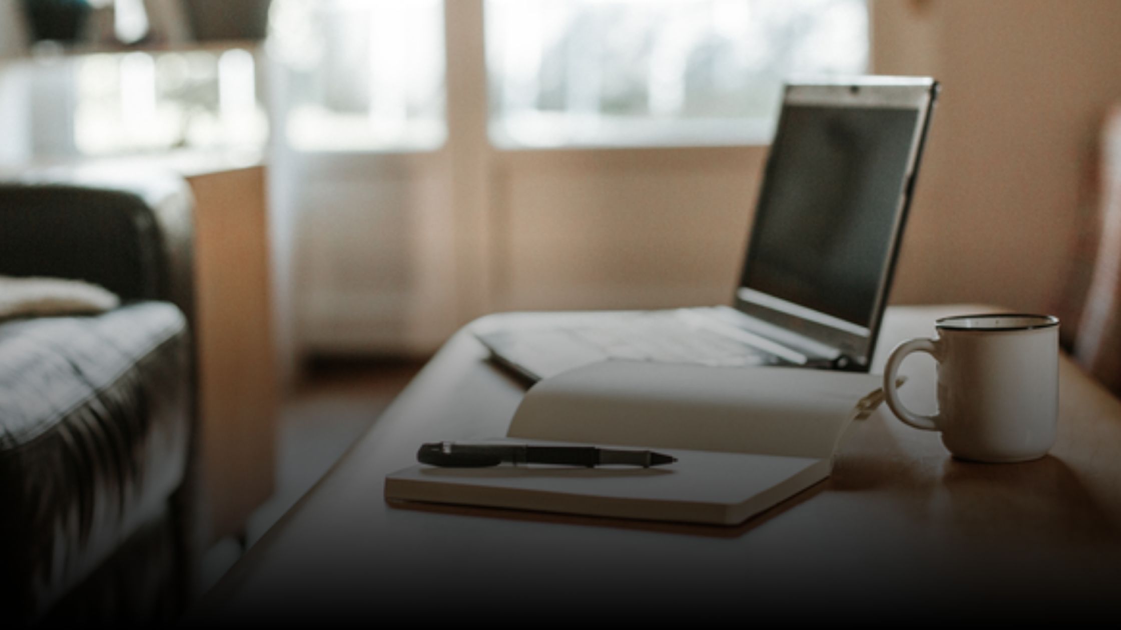 Photo of a laptop on a desk